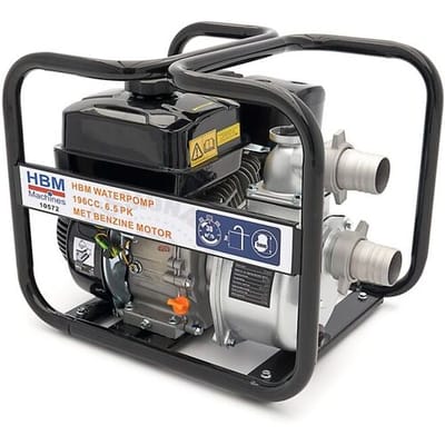 HBM Waterpomp 196cc. 6.5 PK met Benzine Motor