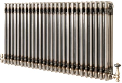 Kolomradiator - 3-kolom 600x1190 mm - ruw metaal - incl. kraan