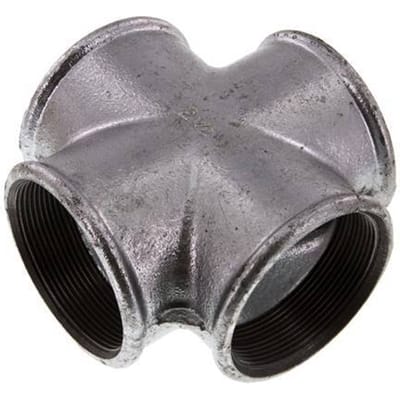 Rp 2 1/2'' Binnendraad Verzinkt Gietijzeren Kruissok 25 Bar - FL4X-F-IZ-212R