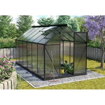 Vitavia Tuinkas Triton 7500 - Polycarbonaat 6mm - Zwart - 198x379x208cm