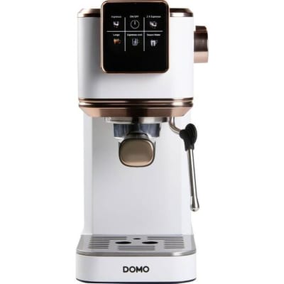 DOMO DO746K Espressomachine - Met Stoompijpje - 20 Bar - Pistonmachine - Koffiecupmachine - Wit - Rosé