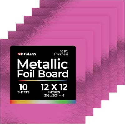 Folie Papier Vellen - Metaal Papier - Creatief Knutselen - Glanzende Metallic Afwerking - 30x30 cm - Paars
