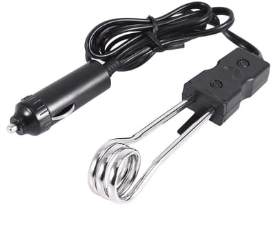 Mini Elektrische Boiler - Draagbare Waterkoker - Water Verwarmen Onderweg - Laag Stroomverbruik - 12 Volt - Zwart
