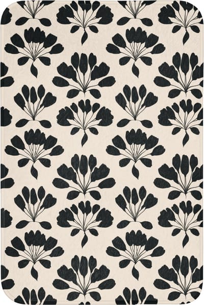 Badmat 60x90 cm - Antislip - Abstract - Patroon - Zwart - Badmatten voor badkamer - Badkamermat - Douchemat - Badkamer mat
