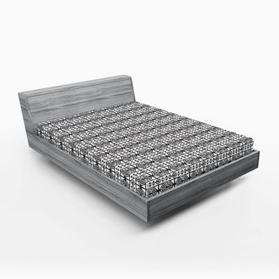 ABAKUHAUS Azteeks hoeslaken, monochrome geometrische vormen, zacht stoffen beddengoed linnen allround elastiek, 140 x 200 cm, antracietgrijs wit