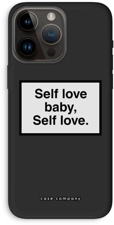 Case Company® - Hoesje geschikt voor iPhone 14 Pro Max hoesje - Self love - Biologisch Afbreekbaar Telefoonhoesje - Bescherming alle Kanten en Schermrand