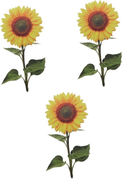 Zonnebloem Tuinsteker - Levensgetrouwe Bloemen - Tuin Decoratie - Acryl Materiaal - 25 cm Hoog - Geel