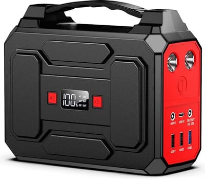 Draagbare Powerstation 99Wh (27.000 mAh) – 100W Zonnegenerator met 230V AC, USB-C & QC 3.0 – Compact Noodstroomstation voor Camping, Reizen & Noodpakketten