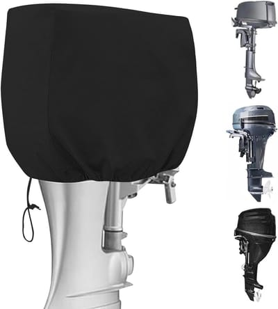 Buitenboordmotor afdekking 100-150 pk - 600D beschermhoes met UV-coating, waterdicht en ademend, 74 x 45 x 58 cm