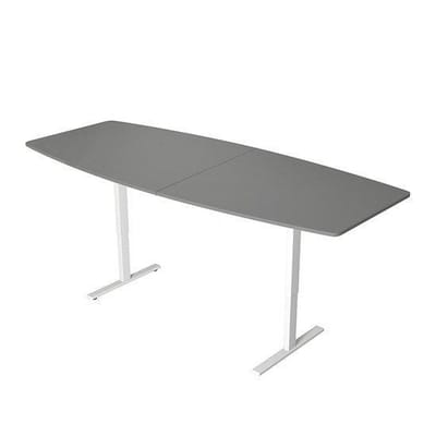 Zit sta vergadertafel Teamwork grijs 250x105cm