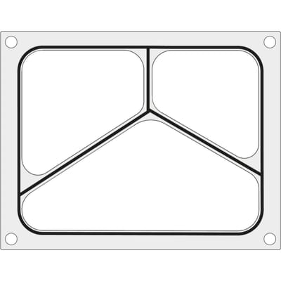 HENDI Traysealer – Driedelige container – Polijst aluminium – Siliconen afdichting – 227x178 mm