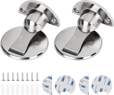 Magnetische vloerdeurstoppers - Set van 2 - Zelfklevend en met schroeven - Deurslotmagneet voor muurbescherming - Deurbescherming - Antischade oplossing