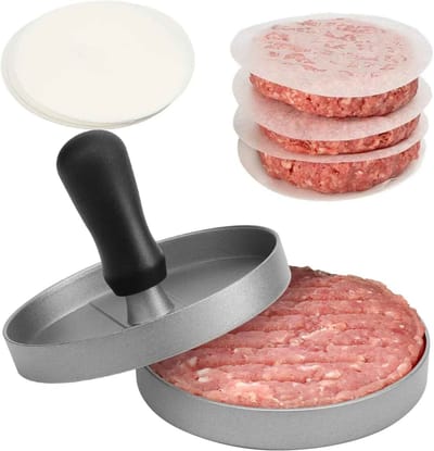 Casa Living Hamburger Pers - Aluminium Burgerpers - Perfecte Vleespatty's - Geschikt voor BBQ en Keuken - Compact Ontwerp