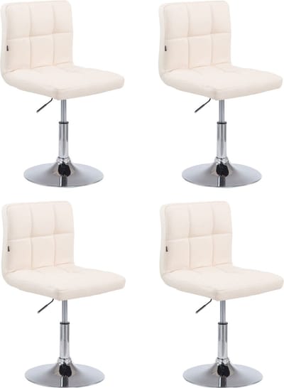 CLP Palma Set van 4 Lounger - Kunstleer creme