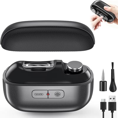 SnelShoppen - 4-in-1 Elektrische Nagelknipper met LED-Licht, USB-C Oplaadbare Nagelverzorger voor Baby's, Volwassenen en Ouderen, Veilig en Ergonomisc
