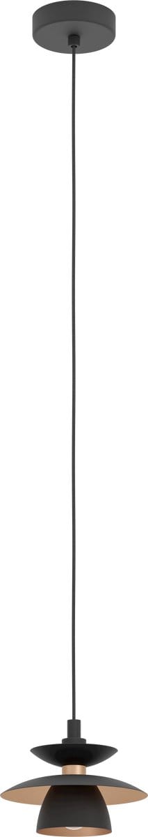 Eglo hanglamp Albares Ø19,5cm E14 wit zwart/koper