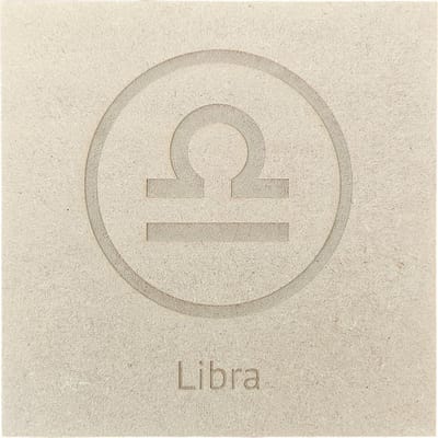 MGM Trading - Horoscoop - Weegschaal - Libra - 3mm MDF - 15 bij 15 cm - Laser gegraveerd