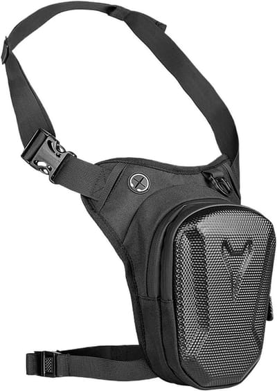 Heuptas Motor - Been tas - Outdoor Activiteiten - Waterafstotend Hard Shell - 20x14.5x8 cm - Zwart