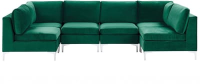 EVJA - Bank U-vormig - Groen - Symmetrisch - Fluweel