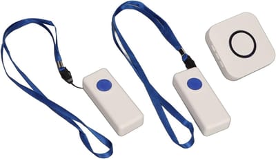 Draadloze Pager - Noodknop Oproepsysteem - Zorg Hulp - 4 Volume Niveaus - 330 Meter Bereik - Wit