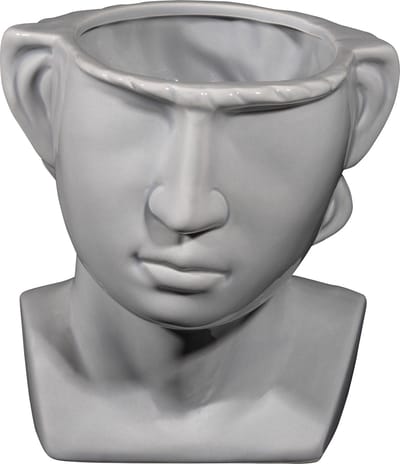 WOOOD Exclusive Ruben Pot - Keramiek - Grijs - 18x17x15