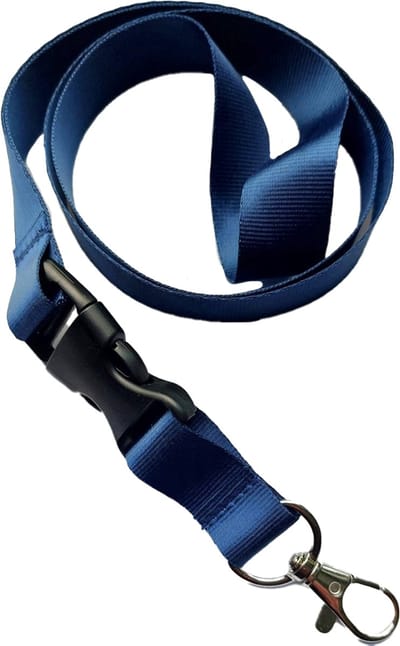 Ecorare - Keycord - Marineblauw - Handige kliksluiting - Zacht nylon sleutelkoord - 50 cm