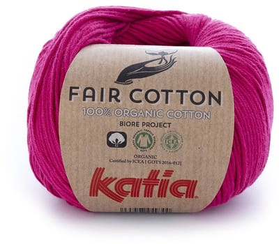 Katia Fair Cotton - 32 framboosrood - Biologisch Katoengaren