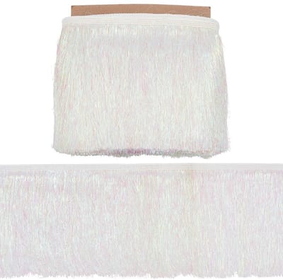 Cosensi - Dailygoods - 10 m Witte Kwastje Trim Fringe voor Decoratie