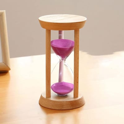 Zandloper Timer - Creatief Souvenir - Koken Spelletjes - Houten Decoratie - 30 Minuten - Roze Zand