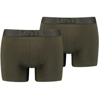 Levi's Boxershorts Melange WB Organic Cotton 2-pack Khaki-M