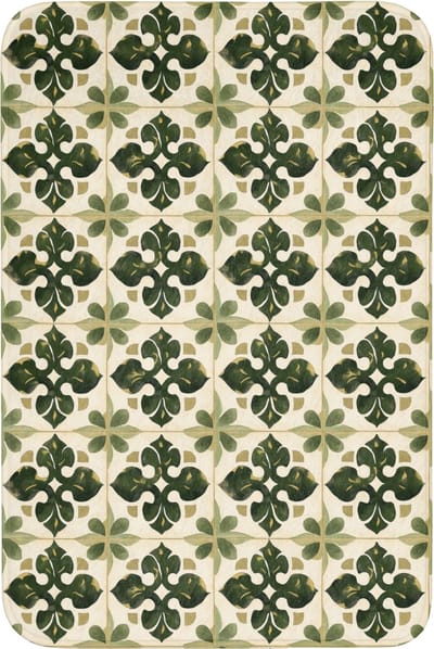 Badmat 60x90 cm - Antislip - Patroon - Tegel - Groen - Badmatten voor badkamer - Badkamermat - Douchemat - Badkamer mat
