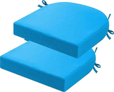 Zitkussens Bistrostoelen - U-vorm Kussens - Buiten Zitten - Waterbestendig Polyester - Set van 2 - Grijs