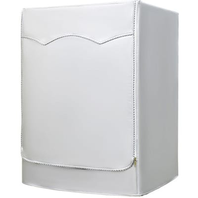 Wasmachinehoes Waterdicht Stofdicht Zonwering voor Volautomatische Wasmachine Verzilverd Oxford white