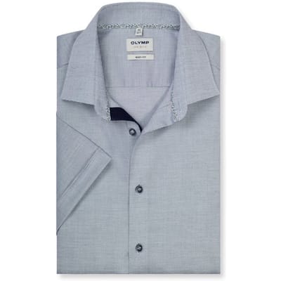 OLYMP Level Five Overhemd, Body Fit, Kent, Marineblauw