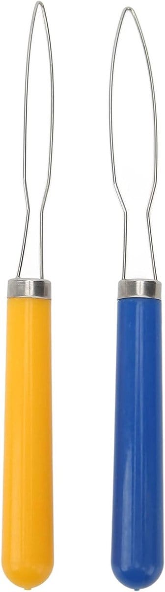 2-delige Haaknaald Set voor het Makkelijk Aantrekken van Kleding, Handige Knopen Hulp, Ideaal voor Naai- en Tailoring Projecten