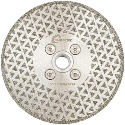 Diamant Doorslijpschijf 125mm voor Graniet, Marmer en Keramiek - M14 Schroefdraad