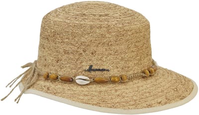 Herman Casquette en paille raphia légère et souple pour femme garnie d'une ceinture