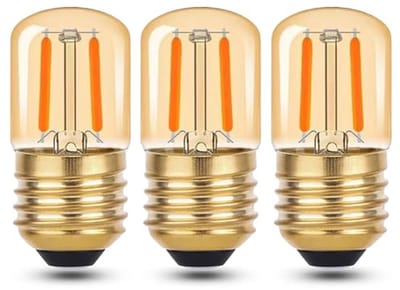 LED E27 Nachtlamp 1W Warm Wit 2200K Mini Lamp Vintage E27 LED Licht Equivalent 10W-15W Amber Glas Decoratieve Tafel Lamp Niet Dimmable Pack van 3