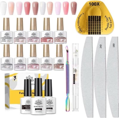 Born Pretty - Biab - Builder in a bottle - Builder gel - Biab nagellak - Biab set - Biab nagel builder - Biab starter pakket - Biab gel - Biab nagellak startersset - Biab startersset