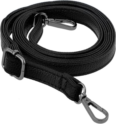 Verstelbare Leren Riem voor Handtassen en Crossbody Tassen, 93.5-59cm, Zwart, Ideaal voor Dames en Mode Accessoires