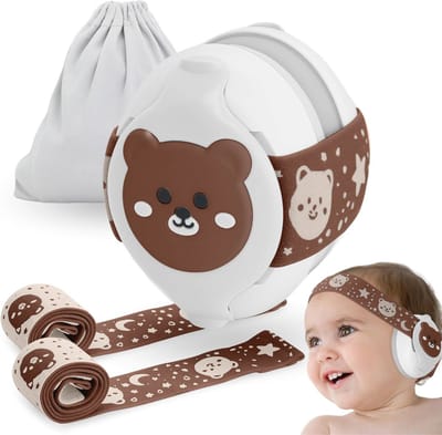 Babyhoofdtelefoon met Ruisonderdrukking voor Baby's - Hypoallergeen, BPA-vrij, Verstelbare Hoofdband en Geluidsremmende Oorbeschermers