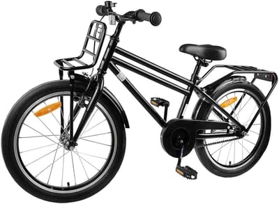 Kinderfiets - Jongensfiets Meisjesfiets - Naar School - Robuust Stalen Frame - 20 inch - Zwart