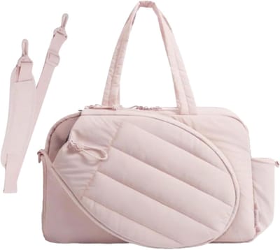 Sporttas - Weekendtas Racket tas - Sport Werk Reizen - Ademend Schoenenvak - 48x19x31cm 35L - Roze