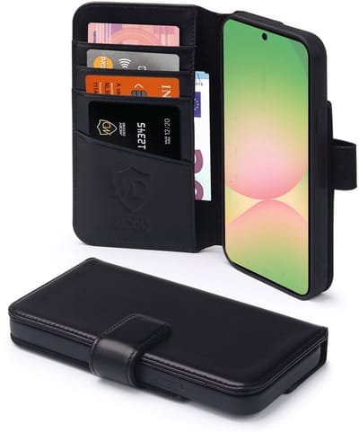 MobyDefend Hoesje - Geschikt voor Samsung Galaxy A36 / Samsung Galaxy A56 - Luxe Leren Wallet Bookcase - Zwart