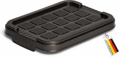 Novaliv 1x vervangende deksel 2 liter met clipsluiting 19x14 cm antraciet