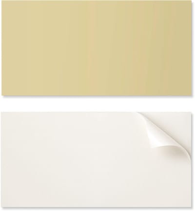 Decoratief vinyl wandpaneel met print, 100x50 cm, pastelgele kleur.