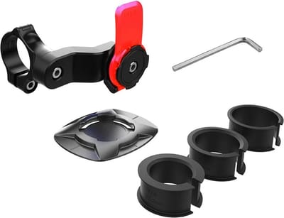 DrPhone SuperBike (Electrische)Fiets/Motorhouder - Security Lock - 4.7 tot 7.2 inch - Diameter frame 22.2 tot 28.6mm - Geschikt Voor Meerdere Telefoons - Rood/Zwart