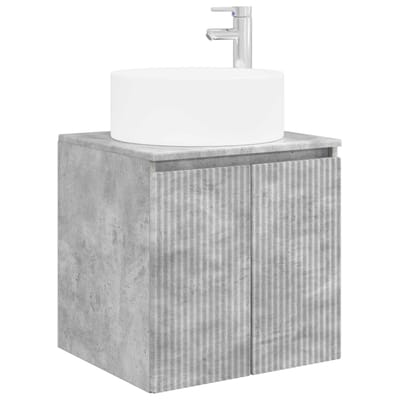 vidaXL - Wandgemonteerde - wastafelmeubel - Betongrijs - 49,5 - x - 44,5 - x - 65,5 - cm