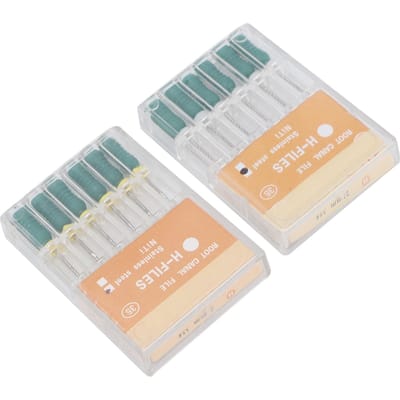 Professionele Roestvrij Staal Endodontologie H-vijlen Tandheelkundige Wortelkanaalvijl #35 21mm 25mm beige