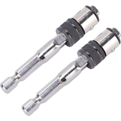 2 Pièces Convertisseur d'Embouts Hexagonaux vers Carrés 1/4 pouce Drive Bit et Adaptateur de Douille pour Perceuse Électrique